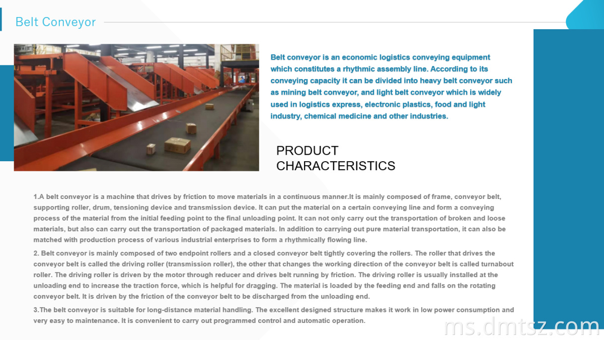 Memuatkan Lori Memunggah Belt Conveyor